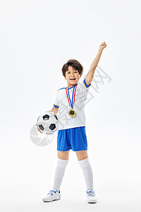 足球训练踢足球的小男孩获奖形象背景