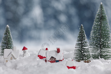 圣诞雪地背景冬日静物图片