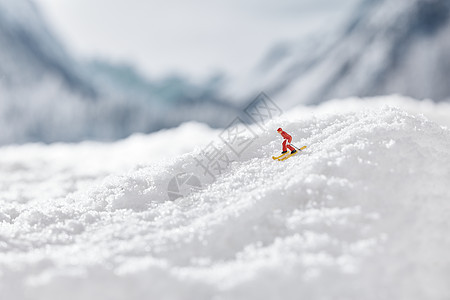 滑雪微距静物摄影图片