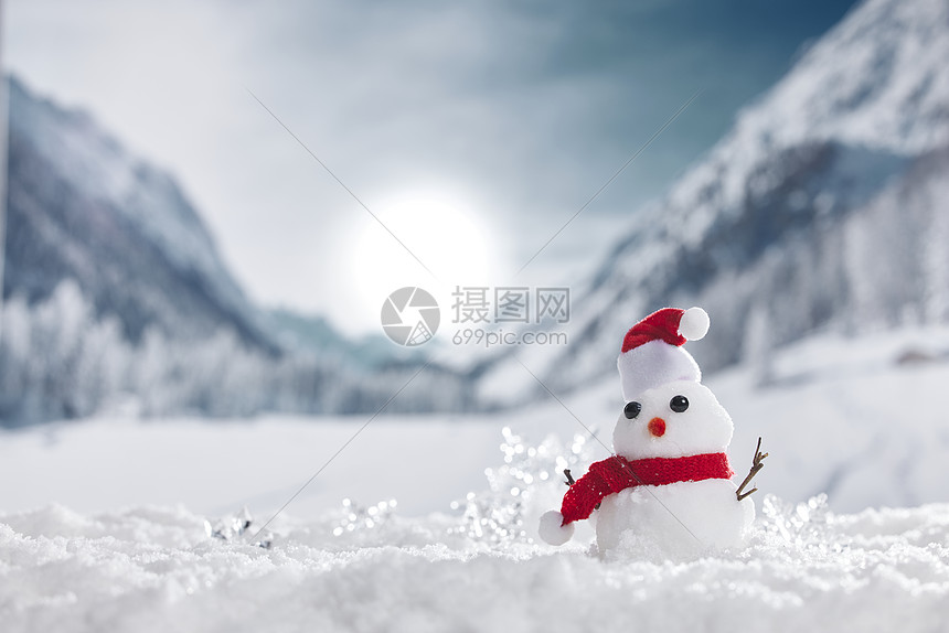 冬季雪人静物图片