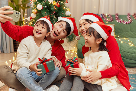 圣诞节快乐庆祝家庭背景图片