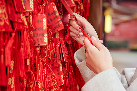 中国风喜庆庙会祈福特写背景