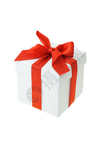 白色礼物盒白背景图片