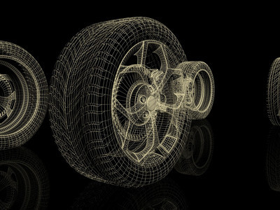 汽车轮胎钢丝模型图片