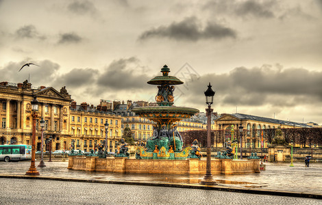 巴黎协和广场上的FontainedesF图片