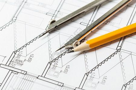 建筑业建筑卷建筑计划项目建筑师蓝图房地产概念图片