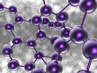 3d渲染圆形分子结构背景图片