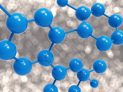 3d渲染圆形分子结构背景图片