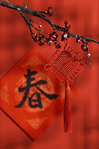 过年气氛新年中国结装饰背景