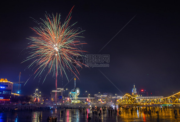 庆祝烟花高清图库