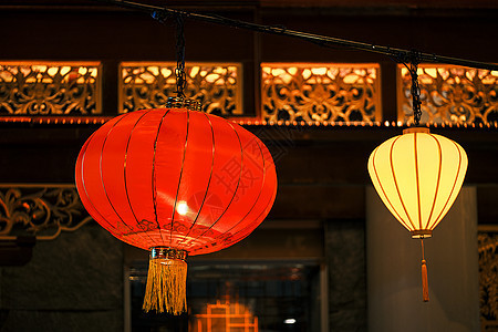 上海豫园元宵灯会夜景灯笼旅行高清图片素材