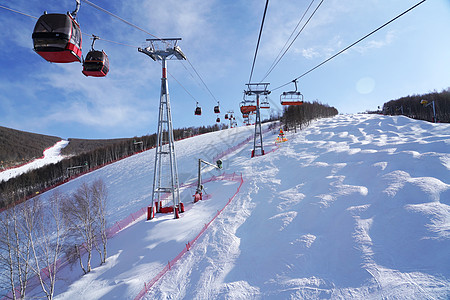 俯视山脉滑雪场背景