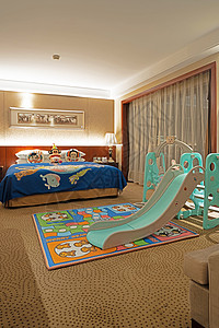 酒店装饰画样机酒店儿童主题套房背景