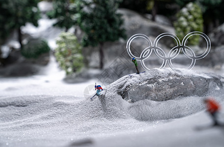 微观奥运滑雪图片