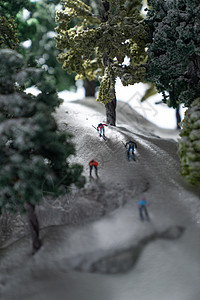 微观滑雪运动图片