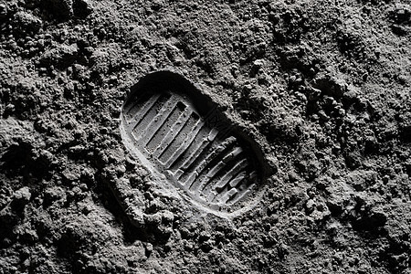 月球上的足迹图片