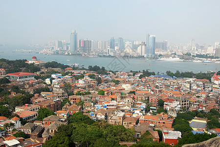 厦门市树福建省厦门市鼓浪屿建筑风光背景