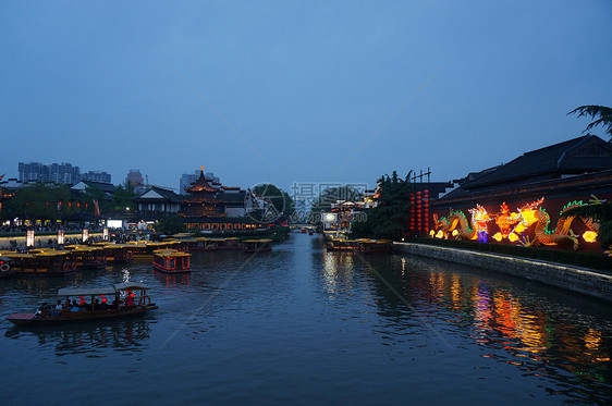 江苏省南京秦淮河夜景图片