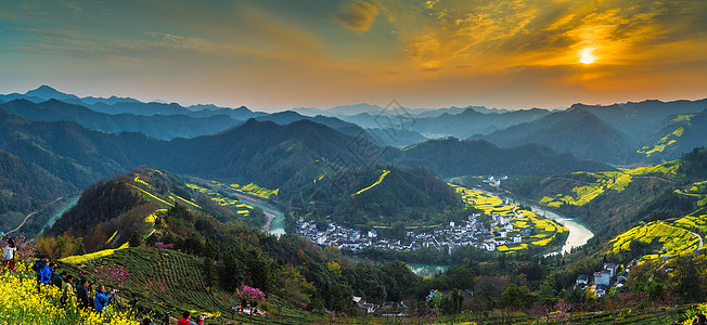 安徽省黄山市歙县石潭村风光背景