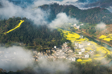 安徽省黄山市歙县石潭村风光背景