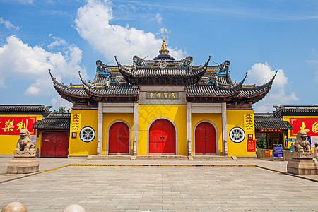 江苏省常州天宁寺公园景观背景