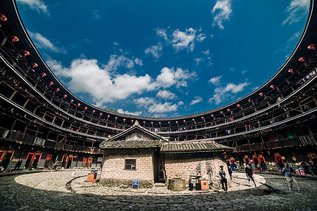 福建省南靖土楼内景图片