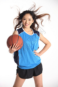 大篮球东方青年女篮球运动员背景