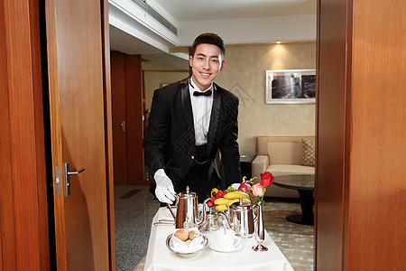 酒店服务员图片
