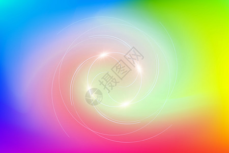 电脑绘图彩虹漩涡图片