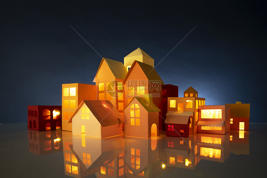 房子楼群模型图片