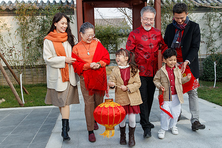 元旦快乐素材幸福的大家庭庆祝新年背景