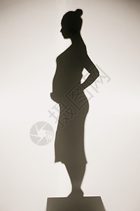 孕妇的剪影图片