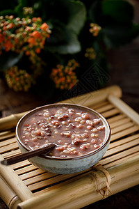 红豆粥新鲜豆米高清图片