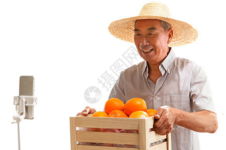 农民在线直播销售水果图片