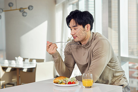男性健康男性精致健康早餐背景