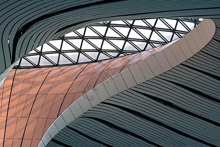 北京大兴国际机场内部建筑环境背景图片