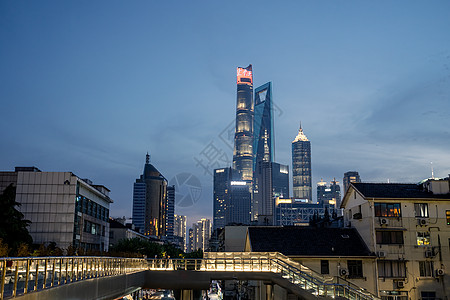 上海陆家嘴夜景风光高清图片