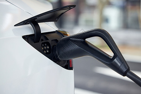 新能源汽车充电口特写图片