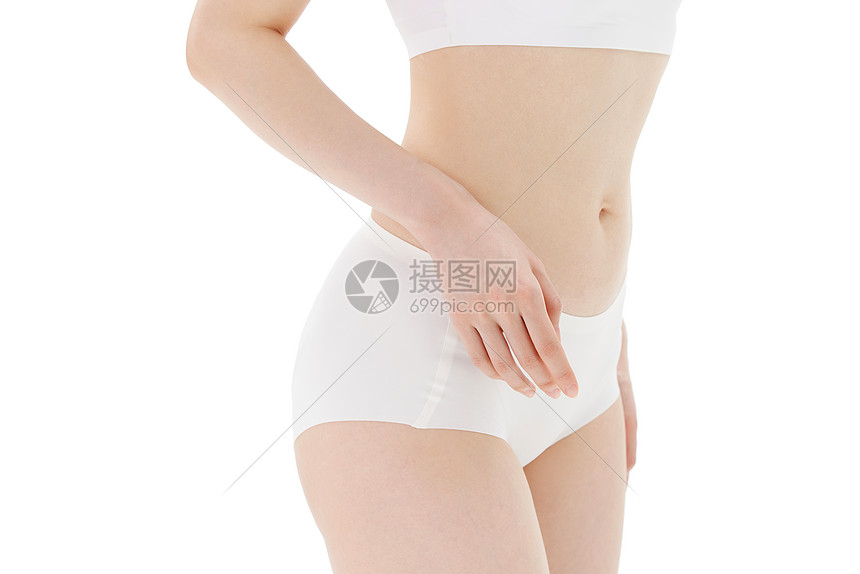 女性展示美体腰部线条图片