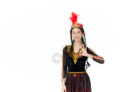 少数民族维族女性做ok手势图片