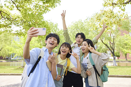 青年节手机海报校园活力大学生手机自拍背景