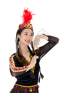 起舞的维吾尔族女性背景