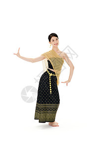 傣族美女舞蹈动作背景图片