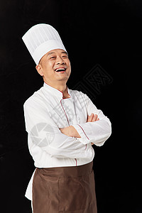 中年厨师大笑形象图片