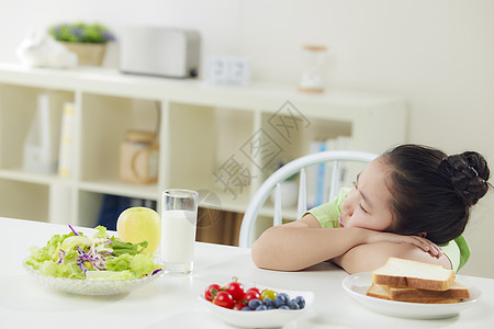 孩子厌食居家小女孩挑食背景