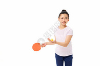 小女孩打乒乓球图片