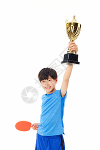小男孩乒乓球运动获奖图片