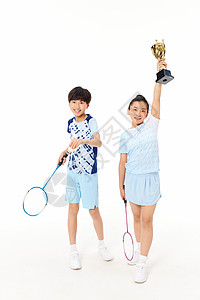 孩子运动儿童羽毛球比赛获奖背景