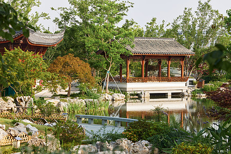 中式园林建筑风光高清图片