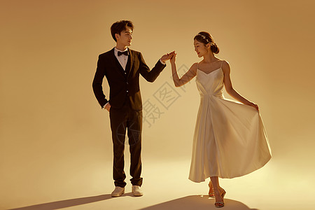 婚纱舞蹈素材浪漫氛围下的双人舞背景